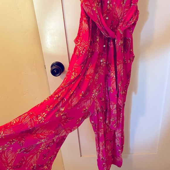 Free people super fun magenta jumpsuit! - Picture 1 of 5